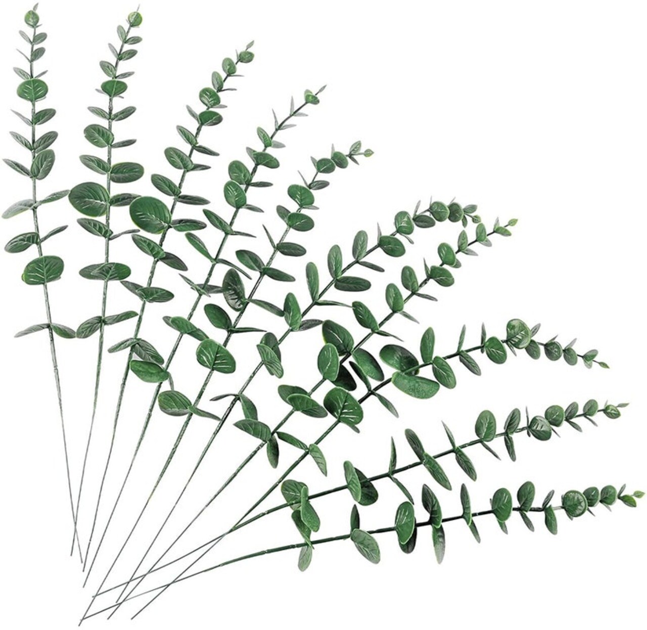 10PCS Artificial Eucalyptus Greenery Real Touch Faux Eucalyptus Stem